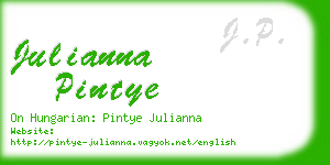 julianna pintye business card